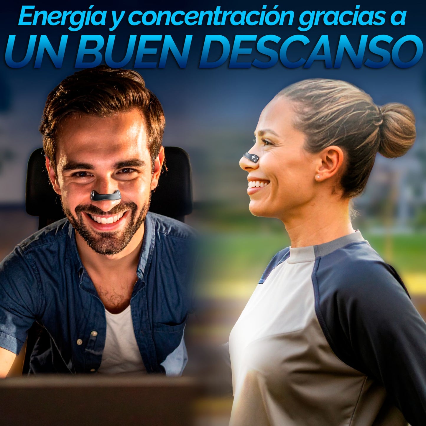 DreamTape® Tiras Nasales Magnéticas para Dormir – Kit Premium 4 Bandas + 60 Parches