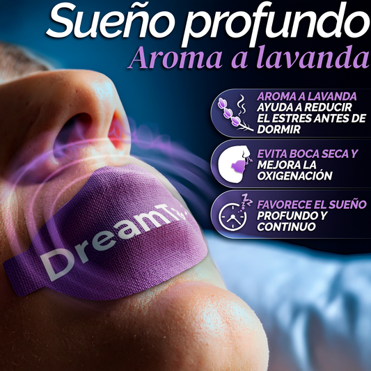 DreamTape® Mouth Tape - 35 Tiras para Respirar Mejor al Dormir (Aroma lavanda)
