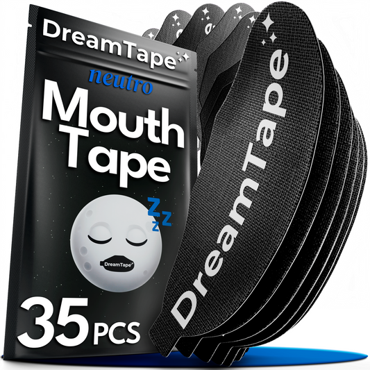 DreamTape® Mouth Tape - 35 Tiras para Respirar Mejor al Dormir (Neutro)